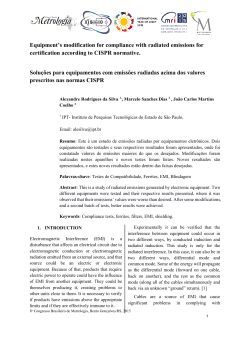 Equipment`s modification for compliance with radiated emissions for
