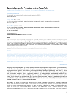 Dynamic Barriers for Protection against Rocks Falls