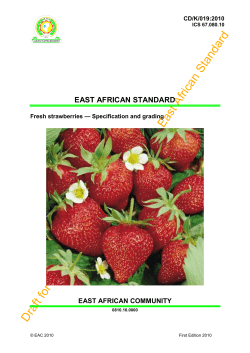 CD-K-019-2010, Fresh Strawberries &Scaron; Specification