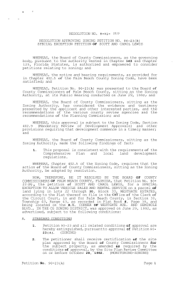 1819 resolution approving zoning petition no. 90