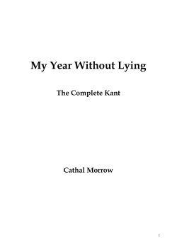 My Year Without Lying