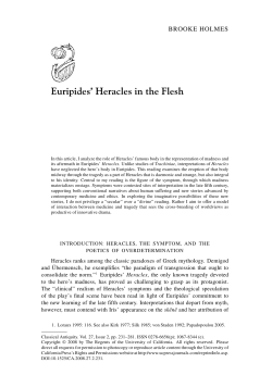 Euripides` Heracles in the Flesh
