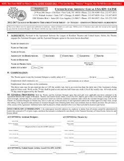 LORT Assistant Coversheet