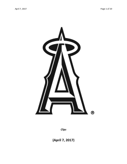 April 7, 2017 - Angels