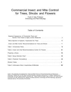 Commercial Insect and Mite Control for Trees, Shrubs and Flowers