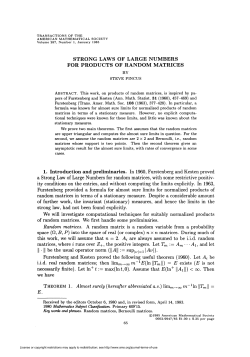 strong laws of large numbers for products of random matrices e.