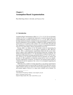 Assumption-Based Argumentation