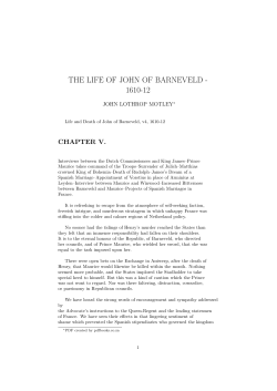 the life of john of barneveld - 1610-12