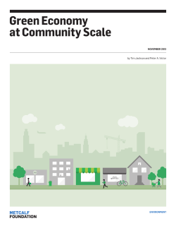 Green Economy at Community Scale