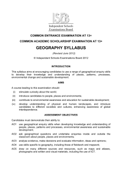 CE Syllabus - Cargilfield