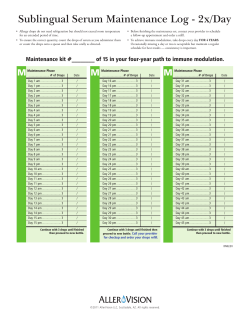 Drops Maintenance Log for Patients - 2x per day English
