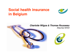 Social health insurance in Belgium