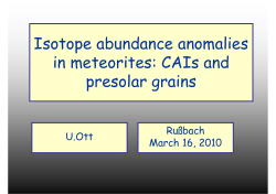Isotope abundance anomalies in meteorites