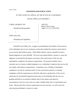 CAROL GILBERT INC v. HALLER | FindLaw
