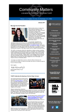 January 2016 - The Chicago School of Professional Psychology