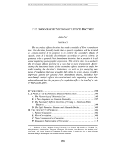 secondary effects doctrine - The University of Alabama | School of Law
