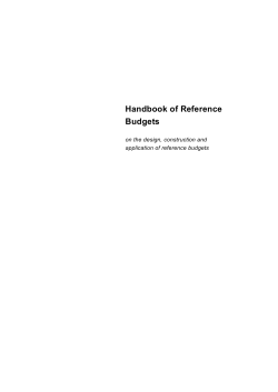 Handbook of Reference Budgets