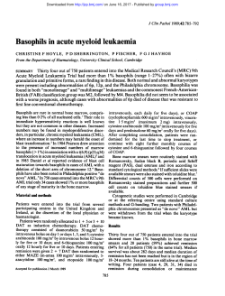 Basophils in acute myeloid leukaemia