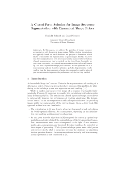 A Closed-Form Solution for Image Sequence Segmentation with