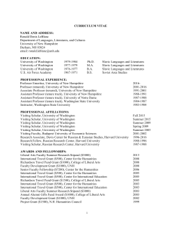 CURRICULUM VITAE NAME AND ADDRESS: Ronald Denis