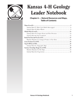 S149 Kansas 4-H Geology Leader Notebook ch. 6