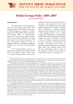 Polish Foreign Policy 2005&ndash;2007