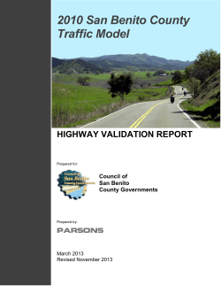 2010 San Benito County Traffic Model, Highway