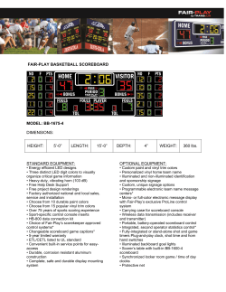 FAIR-PLAY BASKETBALL SCOREBOARD MODEL: BB-1675