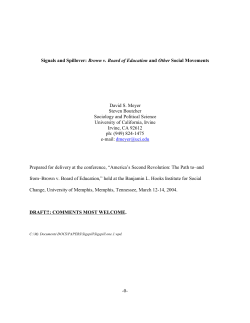 Signals and Spillover: Brown v. Board of Education and Other Social