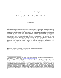 Disclosure tone and shareholder litigation