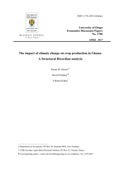 The impact of climate change on crop production in Ghana: A