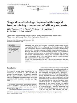 Surgical hand rubbing compared with surgical hand