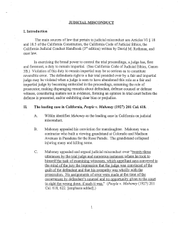 Judicial Misconduct Outline