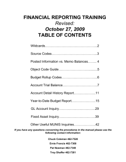 FINANCIAL REPORTING TRAINING Revised