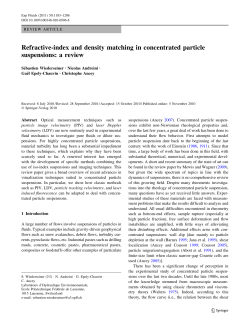 Refractive-index and density matching in concentrated particle