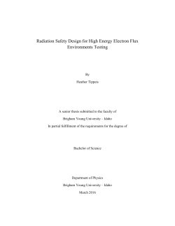 Radiation Safety Design for High Energy Electron Flux - BYU