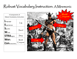 Robust Vocabulary Instruction: A Mnemonic