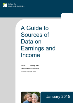 A Guide to Sources of Data on Earnings and Income