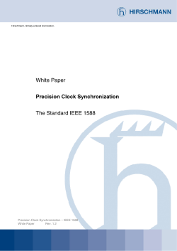 Hirschmann Precision Clock Synchronization