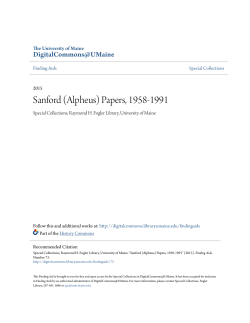 Sanford (Alpheus) Papers, 1958-1991