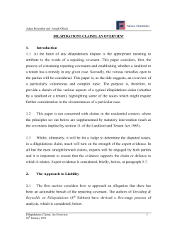 Dilapidations Claims