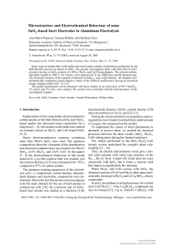 based Inert Electrodes in Aluminium Electrolysis