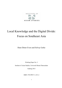 Local Knowledge and the Digital Divide: Focus on Southeast