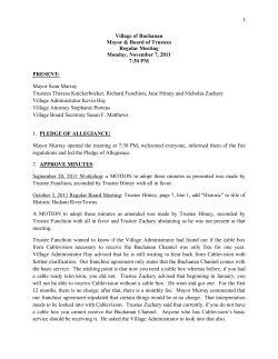 Board Minutes November 2011