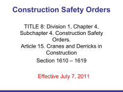Construction Safety Orders - Associated General Contractors of