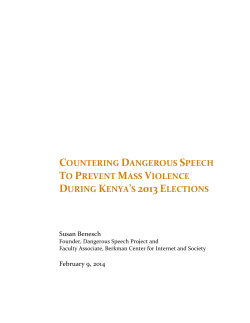 Countering Dangerous Speech to Prevent Mass Violence during