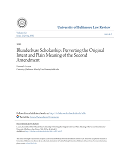 Blunderbuss Scholarship: Perverting the Original