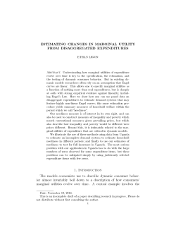 ESTIMATING CHANGES IN MARGINAL UTILITY FROM