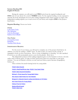 Summer Reading 2014 English II Honors During the summer, you
