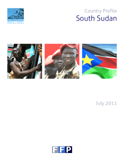 South Sudan - The Fund for Peace